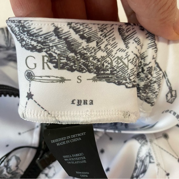 NWT Greyson Dreamers Toile Nova mock neck athletic shirt with zipper - Picture 8 of 12